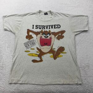 1994 Vintage Tazmanian Devil I Survived New York Concord Hotel T Shirt L